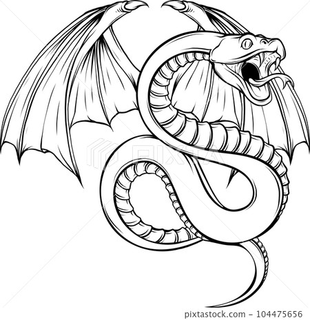 Snake outline icon. Viper animal badge Vector illustration. 104475656