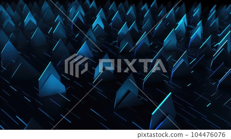 Abstract dark blue background with luminous elements 104476076