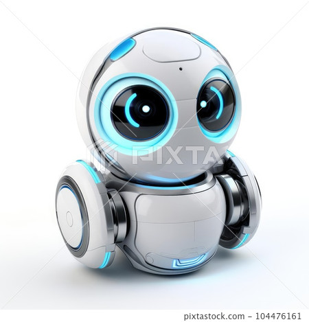 Small robot on a white background Small robot on a white background 104476161