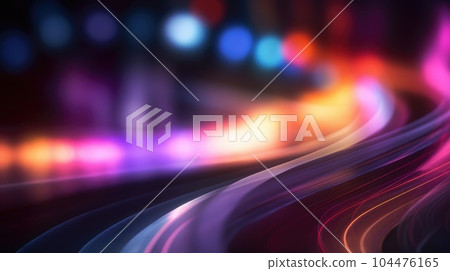 Background of bright luminous lines 104476165