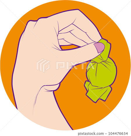 手摘糖果，手拿著糖果，搗蛋 104476634