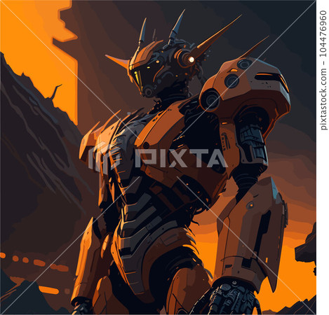 futuristic robot like human ai technology, with complex circuits futuristic robot like human ai technology, with complex circuits 104476960