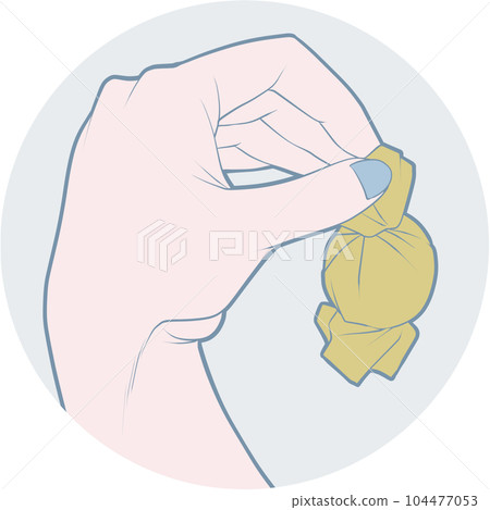 手拿著糖果或巧克力，手拿著糖果（白色聖誕節） 104477053