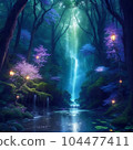 Illustration: Fantastic forest background AI image 104477411