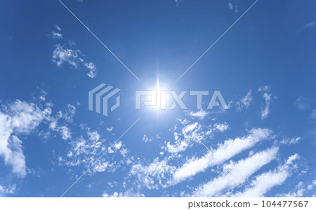 Summer sky sun and clouds Yokohama 104477567