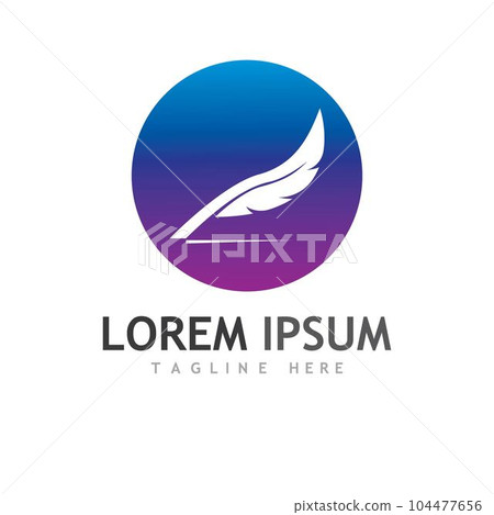 feather logo and symbol illustration 104477656