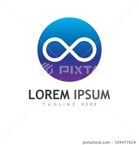 Infiniti logo template design with modern and creative concept. Infiniti logo template design with modern and creative concept. 104477829