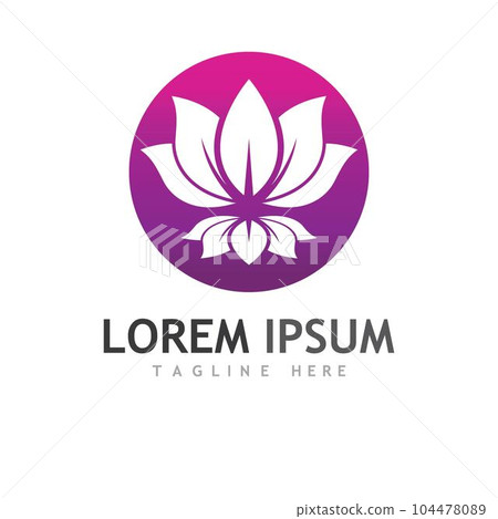Beauty Vector lotus icon 104478089
