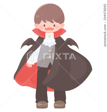 萬聖節兒童裝扮成吸血鬼 104478092