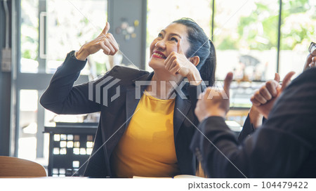 Thumbs up team hand satisfaction job with positive happy good sign. Close up business people partner hand Positive idea good sign. Teams trust Gesture sign Thumbs up together as teamwork partnership Thumbs up team hand satisfaction job with positive happy good sign. Close up business people partner hand Positive idea good sign. Teams trust Gesture sign Thumbs up together as teamwork partnership 104479422