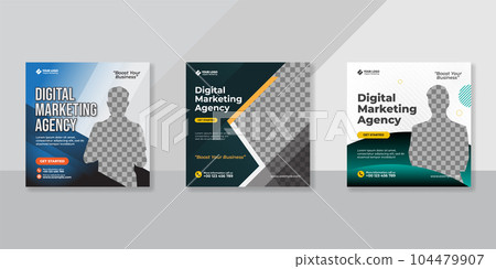 Digital business marketing social media post template. 104479907