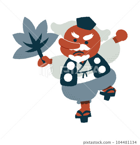 Tengu Loose and cute illustration material 104481134