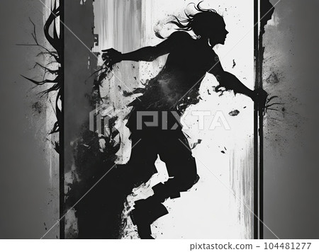 illustration of mental illness  104481277