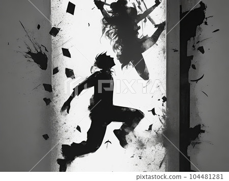 illustration of mental illness  104481281