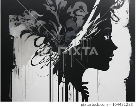 illustration of mental illness  104481288