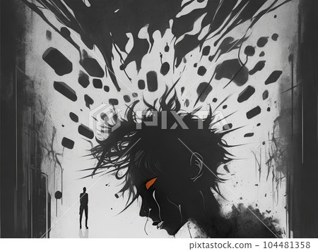illustration of mental illness illustration of mental illness 104481358