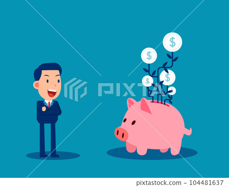 Business person looking the investment growth. Business plans success concept Business person looking the investment growth. Business plans success concept 104481637