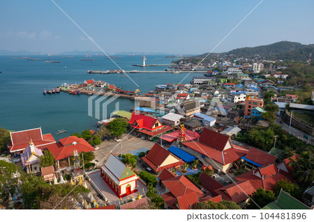 Wharf and townscape of Koh Sichang, Chonburi, Kingdom of Thailand Wharf and townscape of Koh Sichang, Chonburi, Kingdom of Thailand 104481896