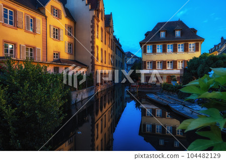 Colmar little venice canal at night 104482129