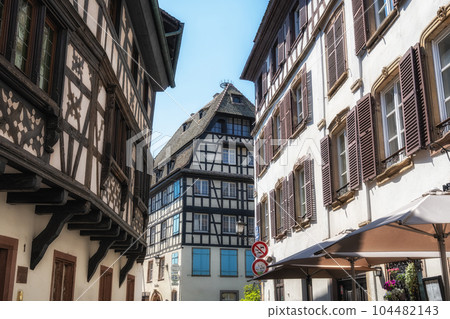 Strasbourg narrow alleyways 104482143