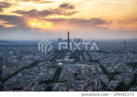 Paris City Panoramic View with Eiffel Tower 104482173