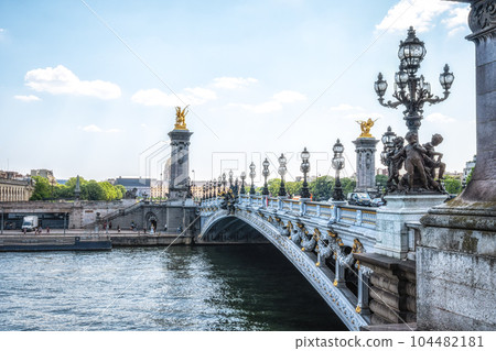 Pont Alexandre III over Seine River Pont Alexandre III over Seine River 104482181