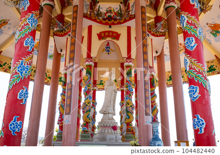 Statue of Goddess of Mercy at Wat Koh Loi in Sriracha Chonburi Province, Kingdom of Thailand Statue of Goddess of Mercy at Wat Koh Loi in Sriracha Chonburi Province, Kingdom of Thailand 104482440