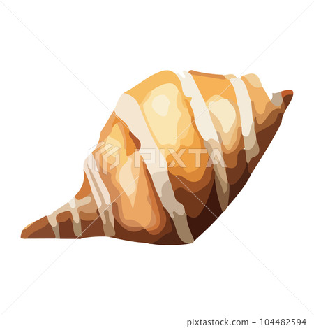 Vector Seashell watercolor illustration. Hand drawn underwater element design. Artistic vector marine design element. Illustration for greeting cards, printing and other design projects. 104482594
