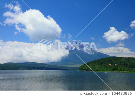Lake Yamanaka in the summer 104483956