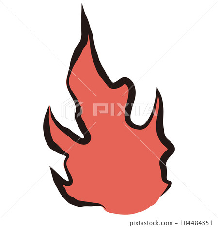Illustration of burning flames 104484351