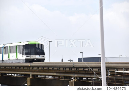 運行中的東京單軌電車 運行中的東京單軌電車 104484673