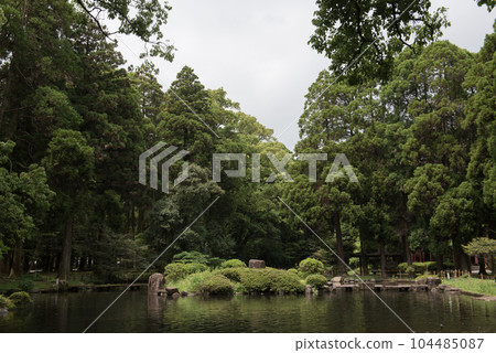 View of Tsuno Shrine (Ichinomiya Shrine) in Tsuno Town, Koyu District, Miyazaki Prefecture View of Tsuno Shrine (Ichinomiya Shrine) in Tsuno Town, Koyu District, Miyazaki Prefecture 104485087