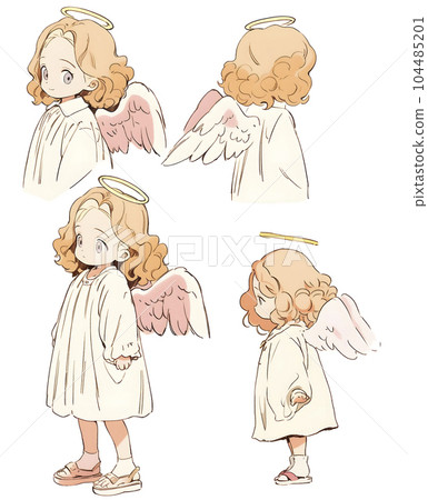 Illustration of a young angel (Generative AI) Illustration of a young angel (Generative AI) 104485201