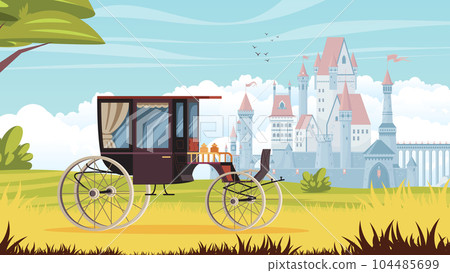Vintage Carriage Background Illustration 104485699