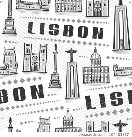 Vector Lisbon Seamless Pattern 104485877