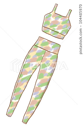 瑜伽服自然色圖案 104485970