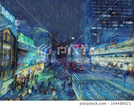 新宿在晚上 104486021