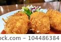 Freshly fried cream croquettes, a very popular shop 104486384
