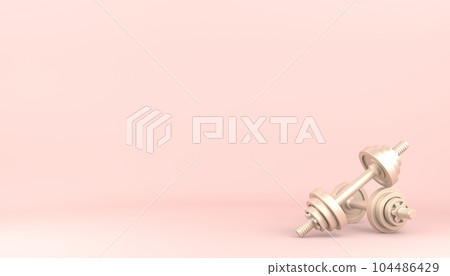 Female Workout Sports Equipment Banner Advertising Concept Illustration Female Workout Sports Equipment Banner Advertising Concept Illustration 104486429