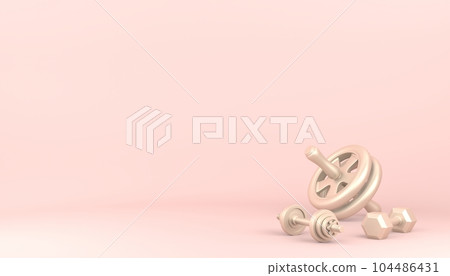 Female Workout Sports Equipment Banner Advertising Concept Illustration Female Workout Sports Equipment Banner Advertising Concept Illustration 104486431