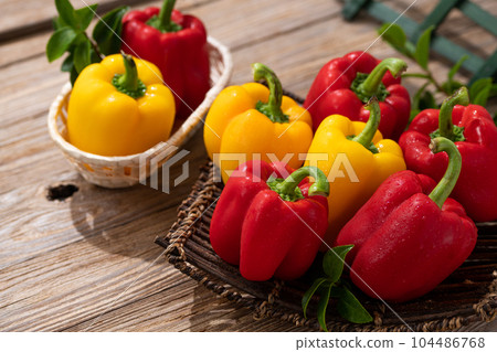 paprika red and yellow set (paprika) barn background paprika red and yellow set (paprika) barn background 104486768