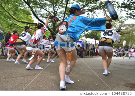 Awa Odori spring festival "Tokushima Castle Awa Odori" famous happi dance 104488733