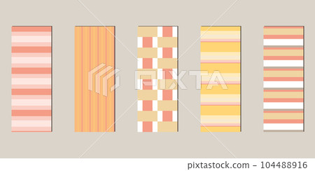 Vector illustration of a set of decorative ribbon stripes. Masking tape, satin or corsage, grssgrain tape, adhesive tapes for frames, scrapbooking. Packing patterned ribbons with geometric ornament Vector illustration of a set of decorative ribbon stripes. Masking tape, satin or corsage, grssgrain tape, adhesive tapes for frames, scrapbooking. Packing patterned ribbons with geometric ornament 104488916