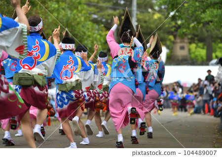 Awa Odori spring festival "Tokushima Castle Awa Odori" famous women's dance Awa Odori spring festival "Tokushima Castle Awa Odori" famous women's dance 104489007
