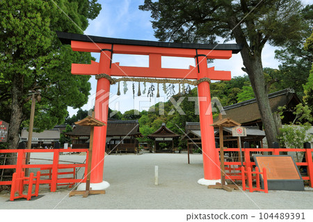 世界遺產 京都 上賀茂神社(鴨分雷神社) 第二鳥居 世界遺產 京都 上賀茂神社(鴨分雷神社) 第二鳥居 104489391