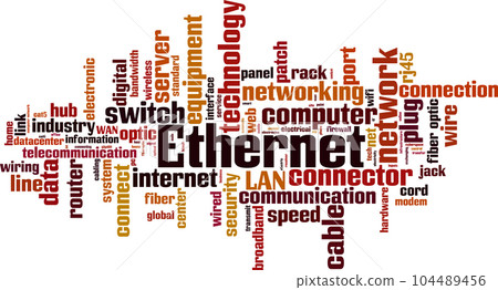 Ethernet word cloud 104489456