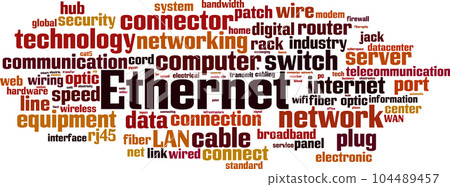 Ethernet word cloud 104489457