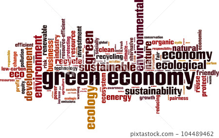 Green economy word cloud Green economy word cloud 104489462
