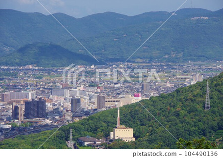 View of Sakaide City, Oyama, and Goshikidai from Aonoyama, Kagawa Prefecture View of Sakaide City, Oyama, and Goshikidai from Aonoyama, Kagawa Prefecture 104490136