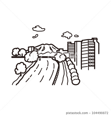Morioka Nakatsugawa illustration (line drawing) 104490872